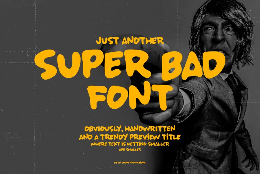 デザイナーに最適なコミックフォント：Super Bad Font