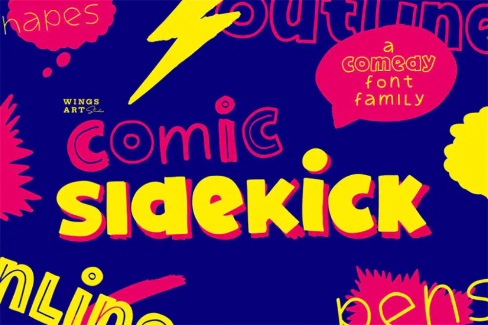 Font Komik terbaik untuk desainer: Sidekick