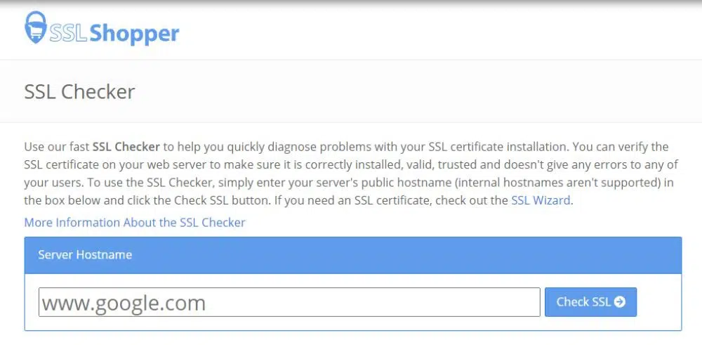 Herramientas del sitio web que debe usar antes de lanzar su sitio web: SSL Shopper