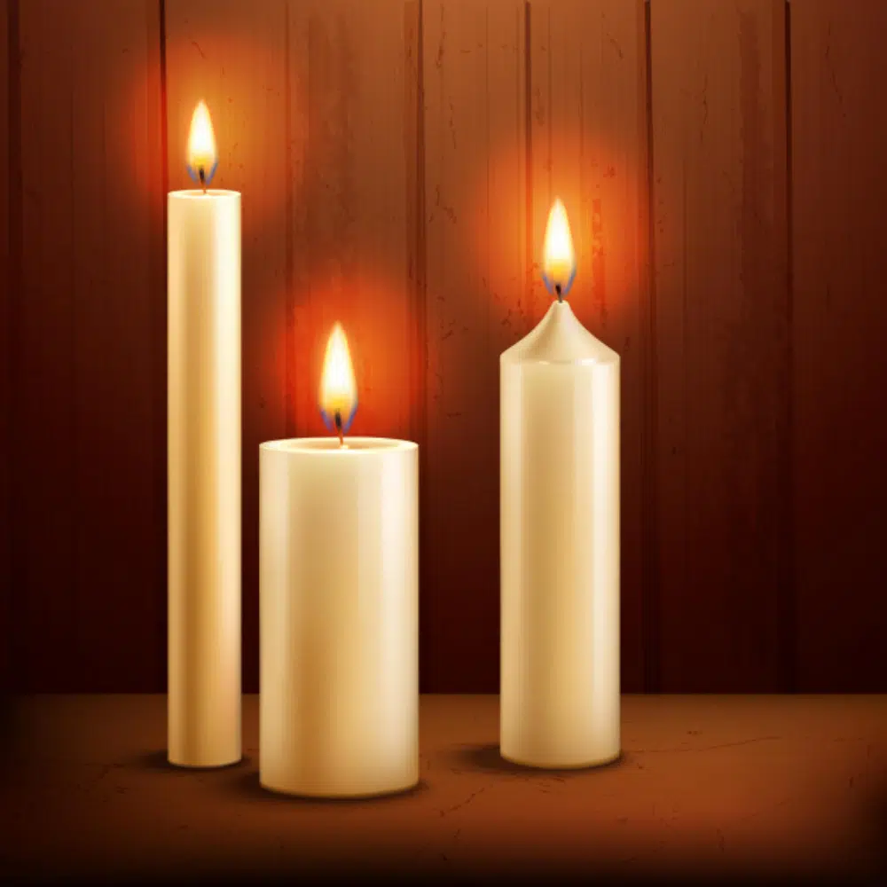 25 fundos de igreja gratuitos para designers: velas realistas