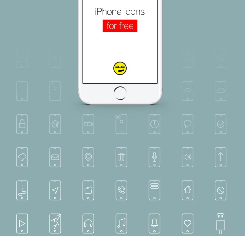 Наборы иконок Line Design для Вашей коллекции: Iphone Icons