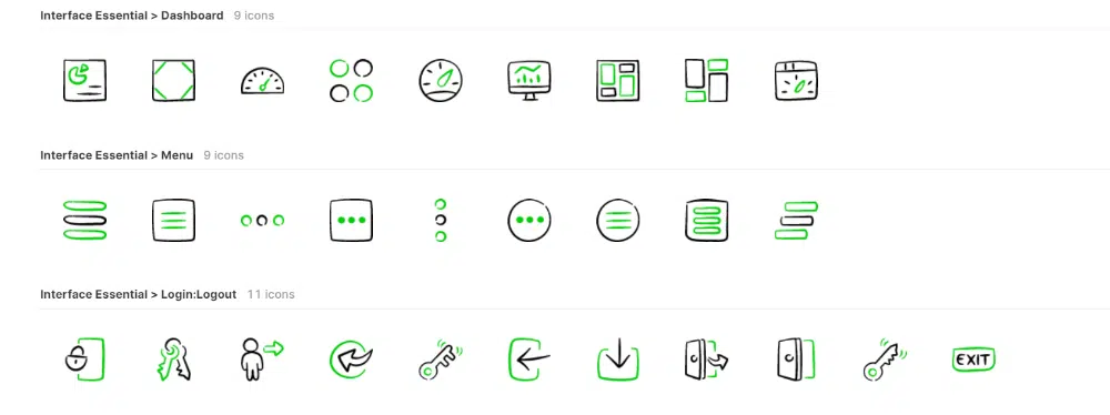 Line Design Icon set per la tua collezione: Streamline