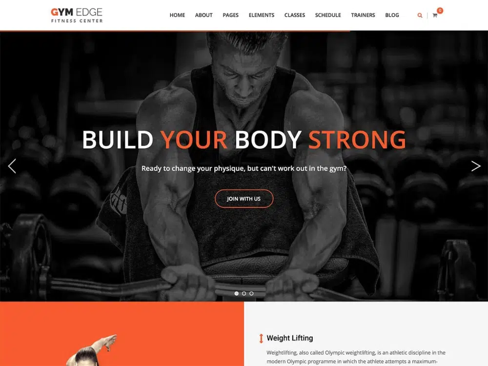 Fitness Kulüpleri için Etkileyici WordPress Temaları: GymEdge