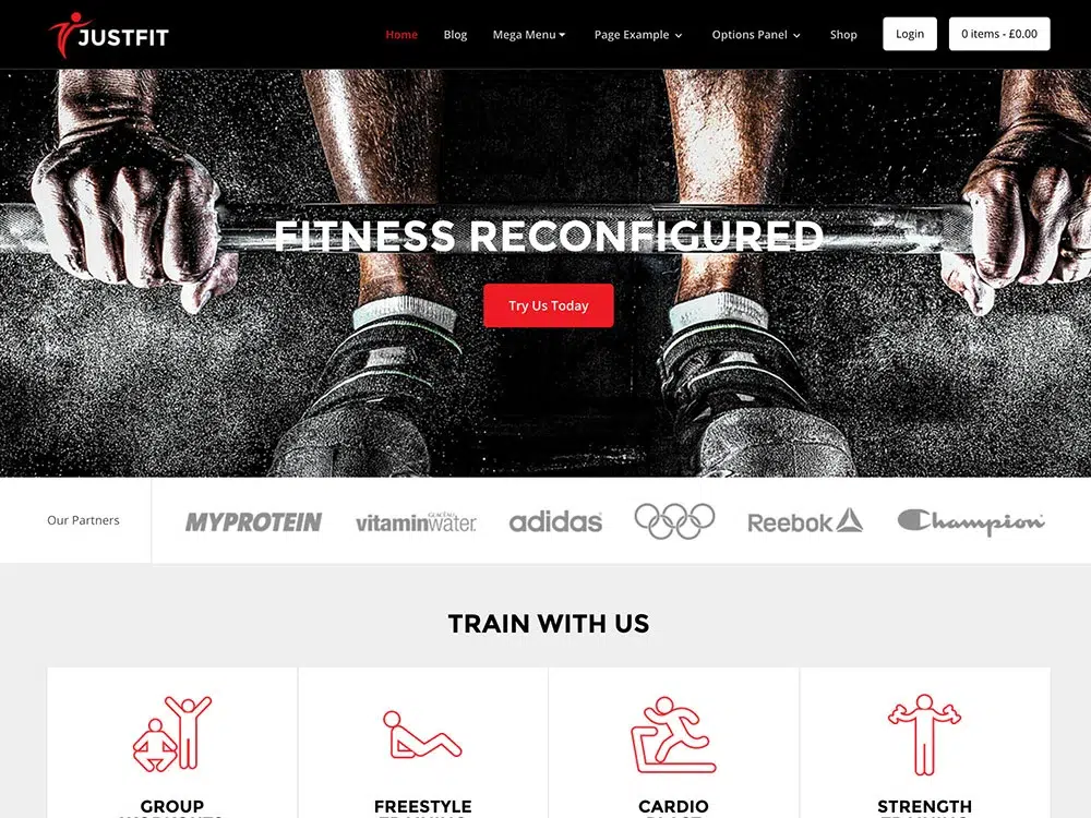 Impresionantes temas de WordPress para gimnasios: Justfit