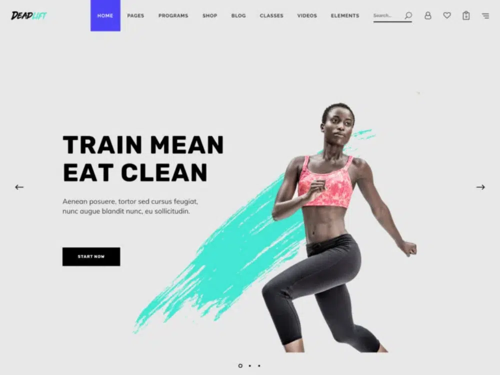 Teme WordPress impresionante pentru cluburi de fitness: DeadList