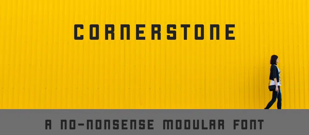 Caratteri industriali gratuiti per i progettisti: CornerStone