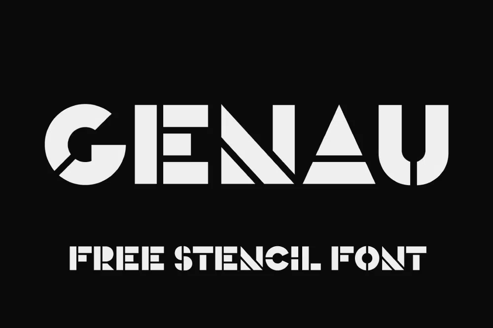 設計師免費工業字體：Genau