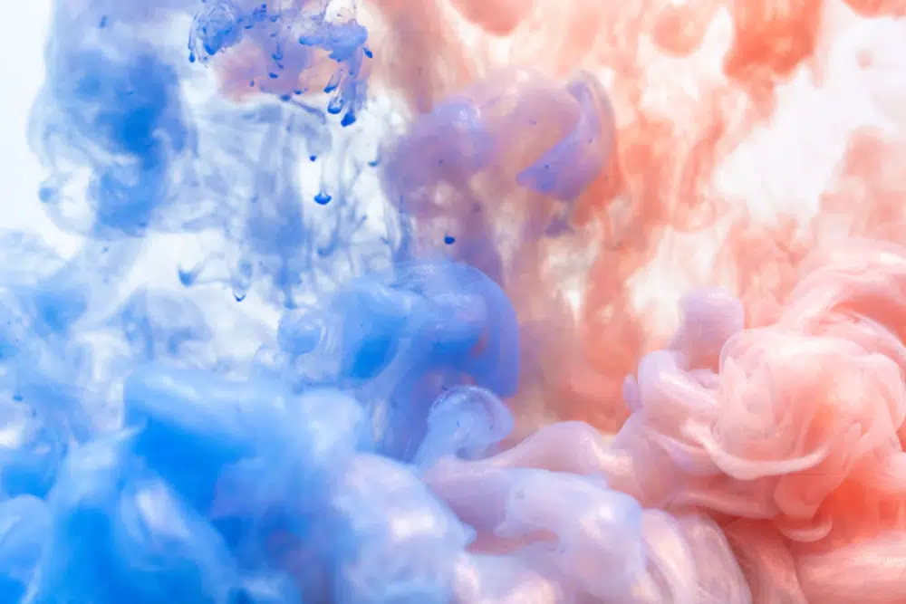 Belles textures et motifs d'aquarelle gratuits pour les concepteurs : nuages ​​d'aquarelle bleu et orange