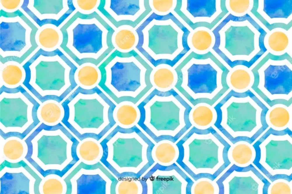 Belles textures et motifs d'aquarelle gratuits pour les concepteurs : motif de mosaïque à l'aquarelle