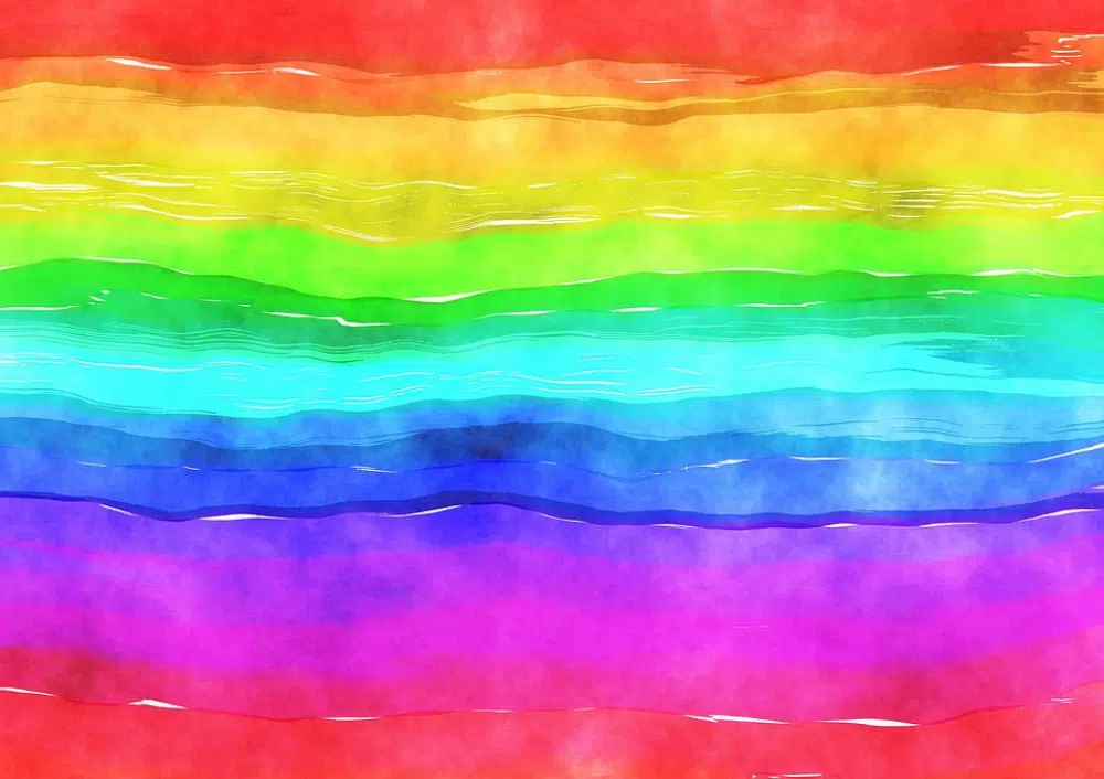 Kostenlose schöne Aquarelltexturen und -muster für Designer: Regenbogenmuster in Aquarellen