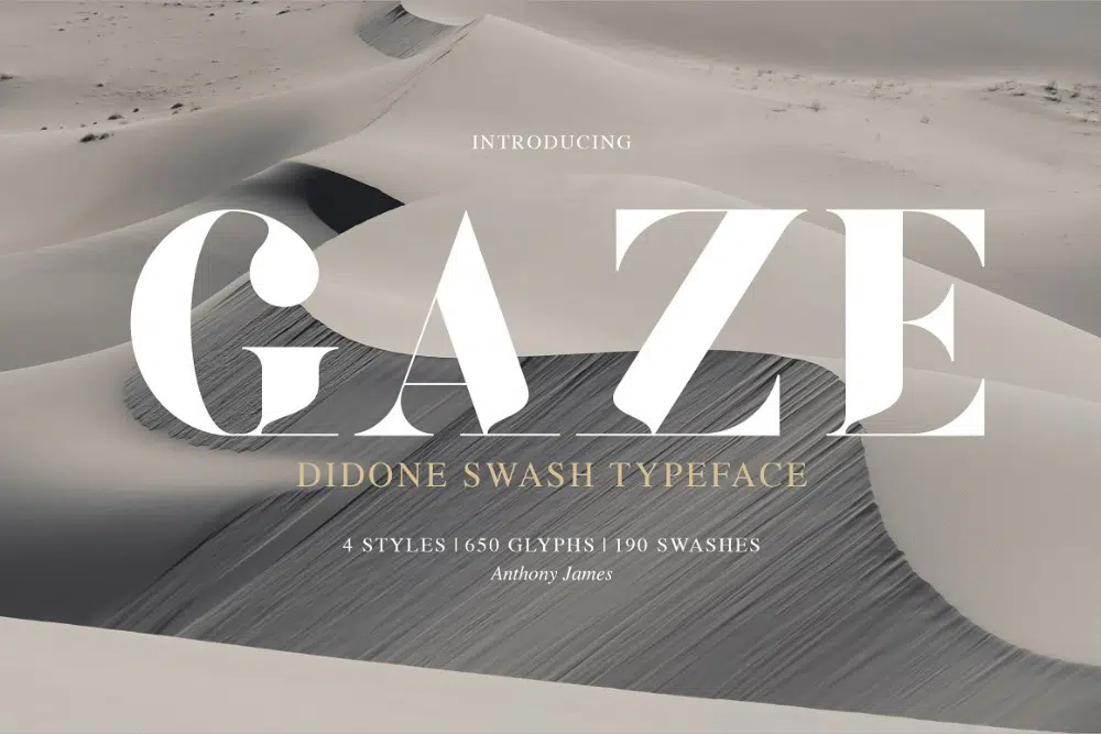 Glamouröse Schriftarten für Designer in der Modebranche: Gaze Pro