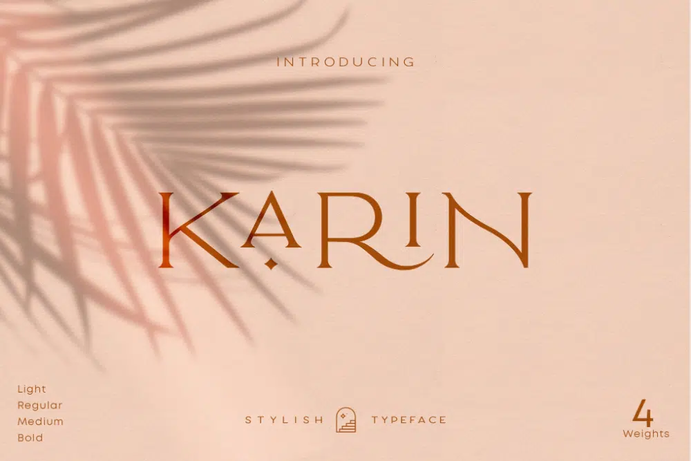 Glamourous Fonts للمصممين العاملين في صناعة الأزياء: Karin