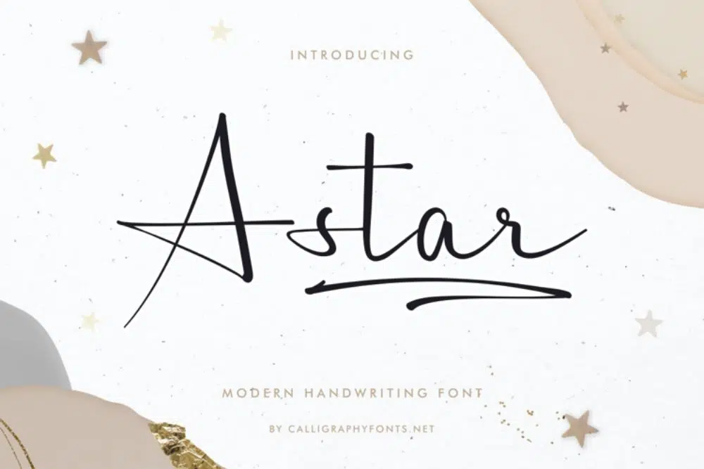 Glamourous Fonts للمصممين العاملين في صناعة الأزياء: Astar