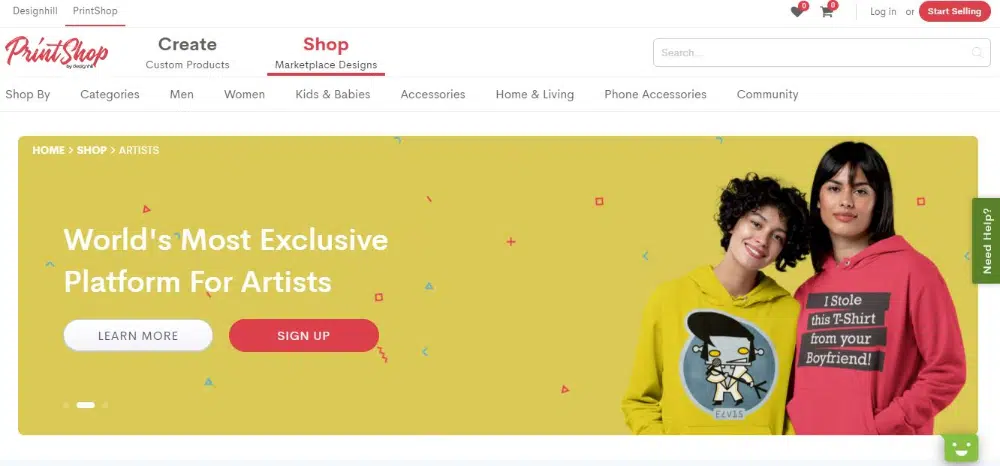 Los mejores sitios web para vender sus activos de diseño gráfico: Design Hill