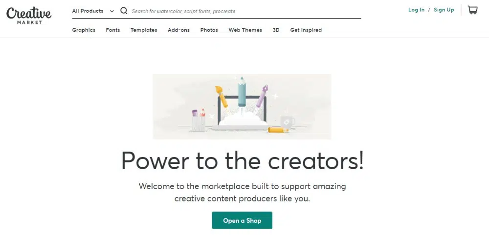 Beste Websites zum Verkauf Ihrer Grafikdesign-Assets: Creative Market