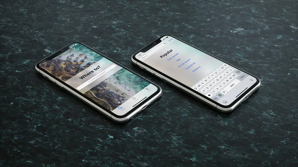 Kostenlose Mockups für mobile Anwendungen, die Designer herunterladen können: Iphone