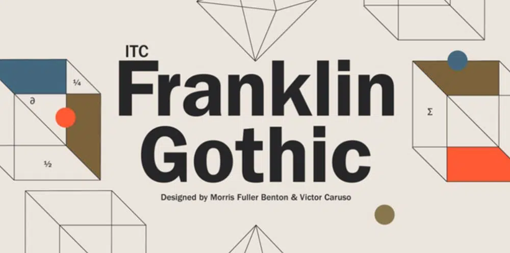 แบบอักษรที่ดีที่สุดสำหรับโบรชัวร์และใบปลิว: ITC Franklin Gothic