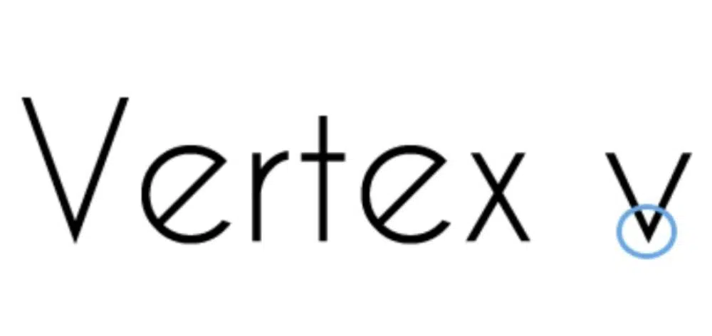 Termini tipografici che tutti i designer devono comprendere: Vertex