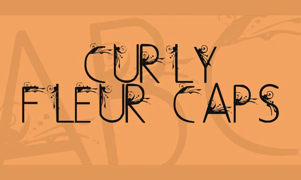 18 kreatywnych czcionek inspirowanych naturą: Curly Fleur Caps