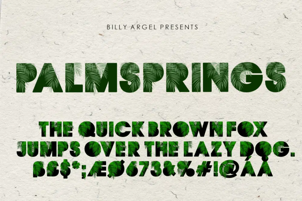 18 kreative Schriftarten, inspiriert von der Natur: Palm Springs