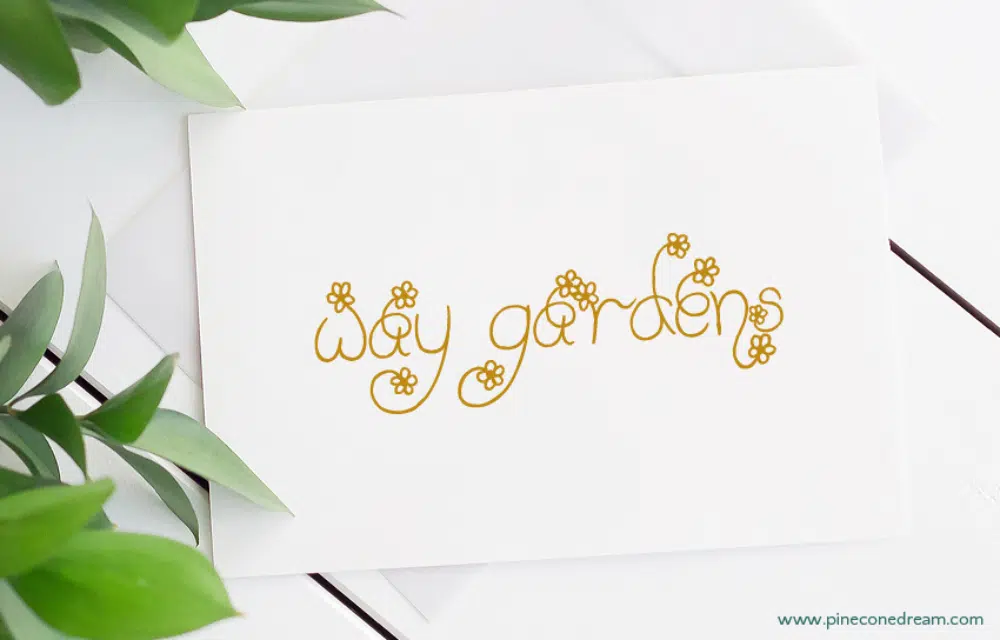 18 fonturi creative inspirate de natură: font Way Gardens