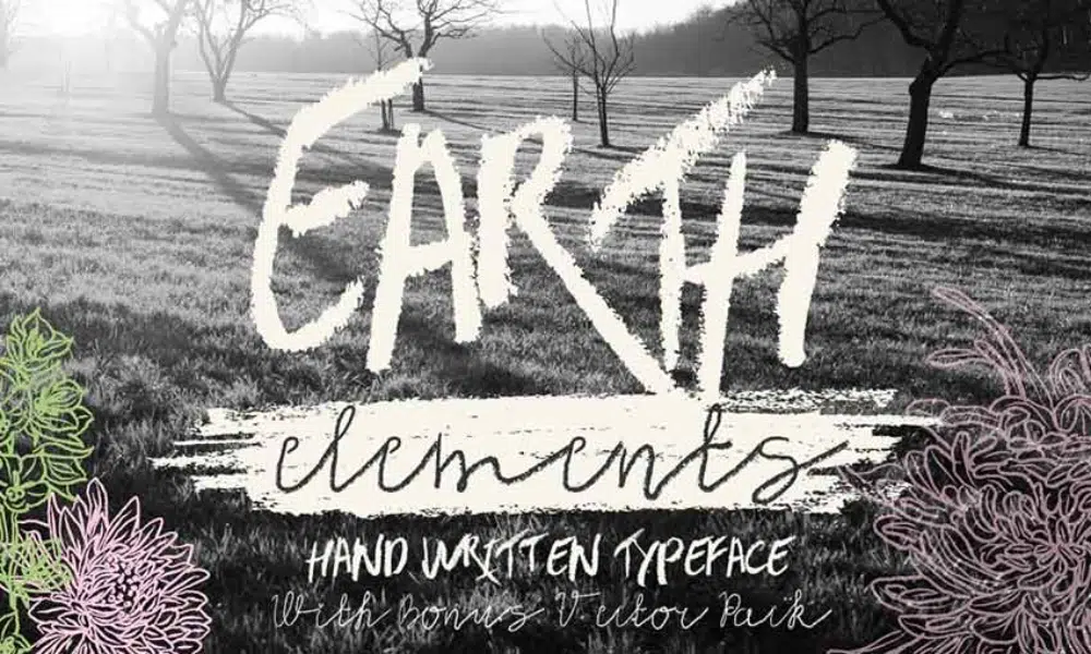 18 kreative Schriftarten, inspiriert von der Natur: Earth Elements Typeface