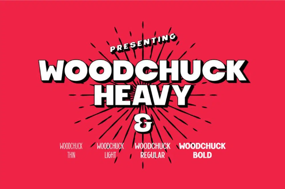 แบบอักษรภาพยนตร์ฟรีสำหรับวิดีโอ: Woodchuck