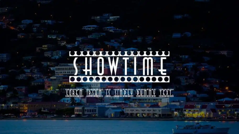 แบบอักษรภาพยนตร์ฟรีสำหรับวิดีโอ: Showtime