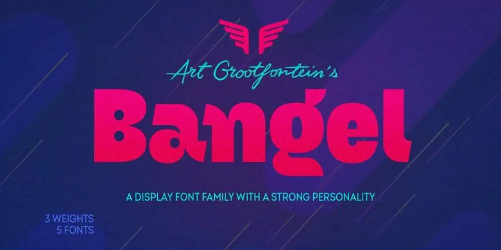 视频的免费电影字体：Bangel