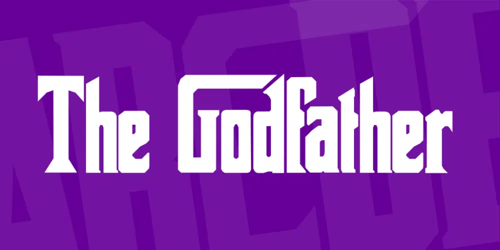 Fontes cinematográficas gratuitas para vídeos: Godfather Font