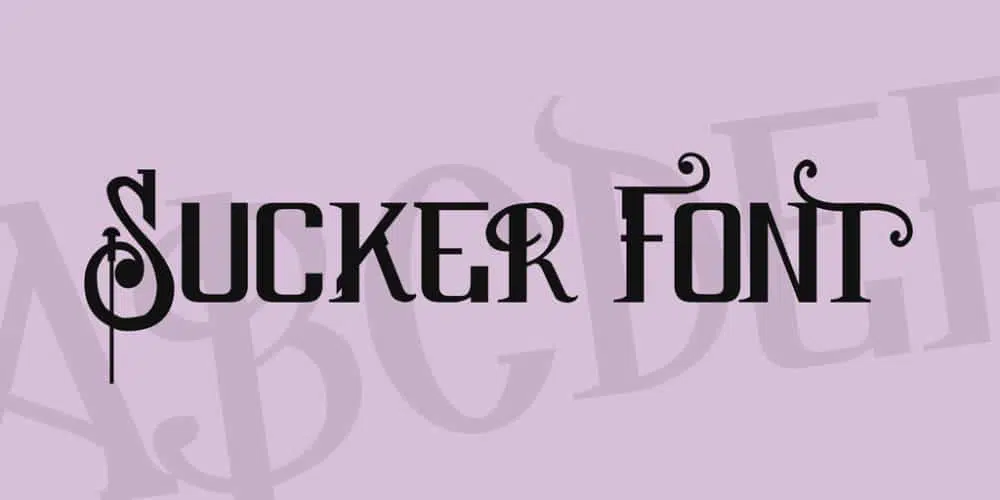 视频的免费电影字体：Sucker Font