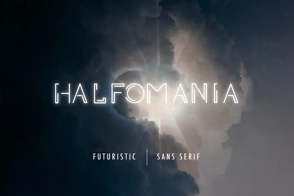 Kostenlose filmische Schriftarten für Videos: Halfomania