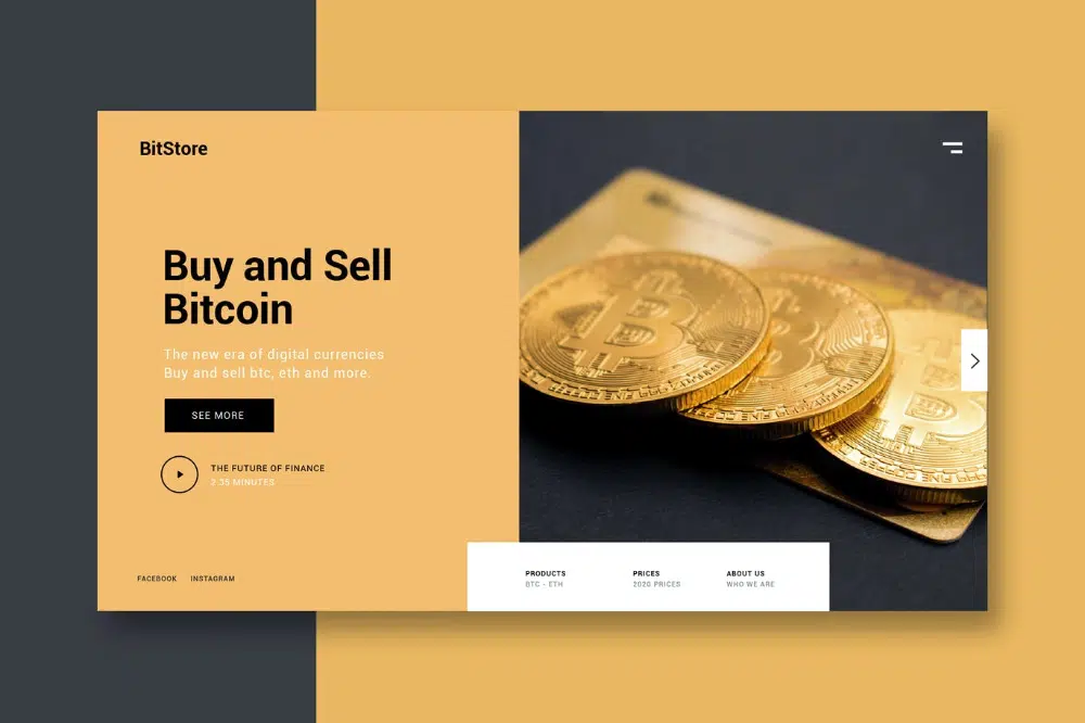 Erstaunliche Krypto-Währungs-Design-Assets für Designer: Crypto Exchange Landing Page