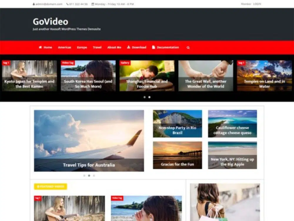 ธีม WordPress ที่สร้างสรรค์สำหรับบล็อกเกอร์วิดีโอ: GoVideo