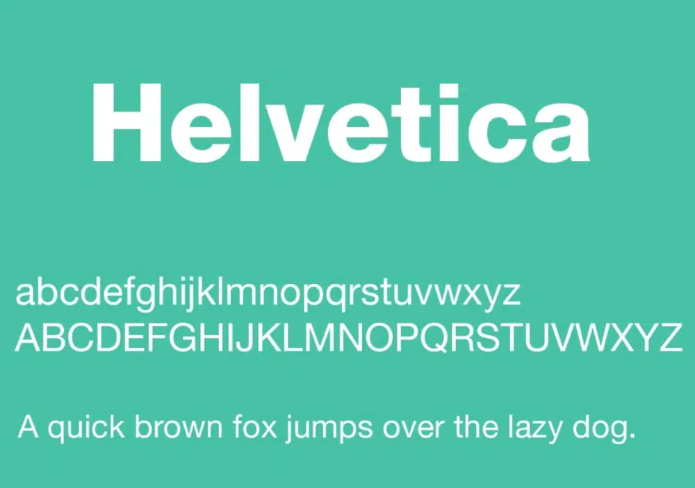 แบบอักษรที่ใช้มากที่สุดสำหรับการออกแบบโบรชัวร์: Helvetica