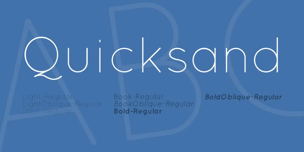 브로셔 디자인에 가장 많이 사용되는 글꼴: Quicksand