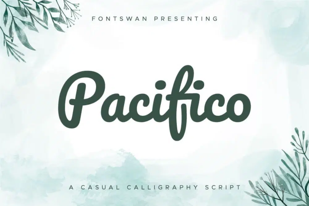 パンフレットのデザインに最もよく使われるフォント：Pacifico