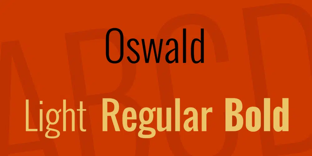 브로셔 디자인에 가장 많이 사용되는 글꼴: Oswald