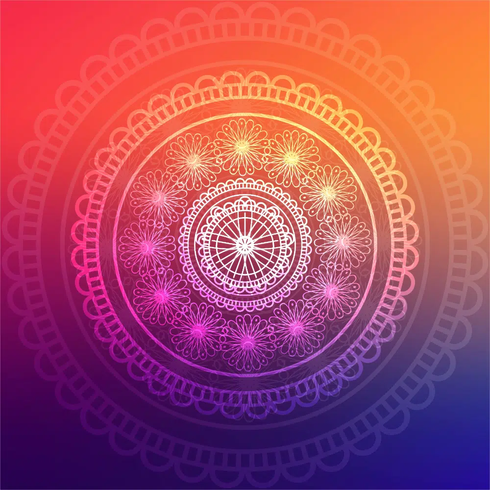 Diseños de mandala gratis: colorido abstracto