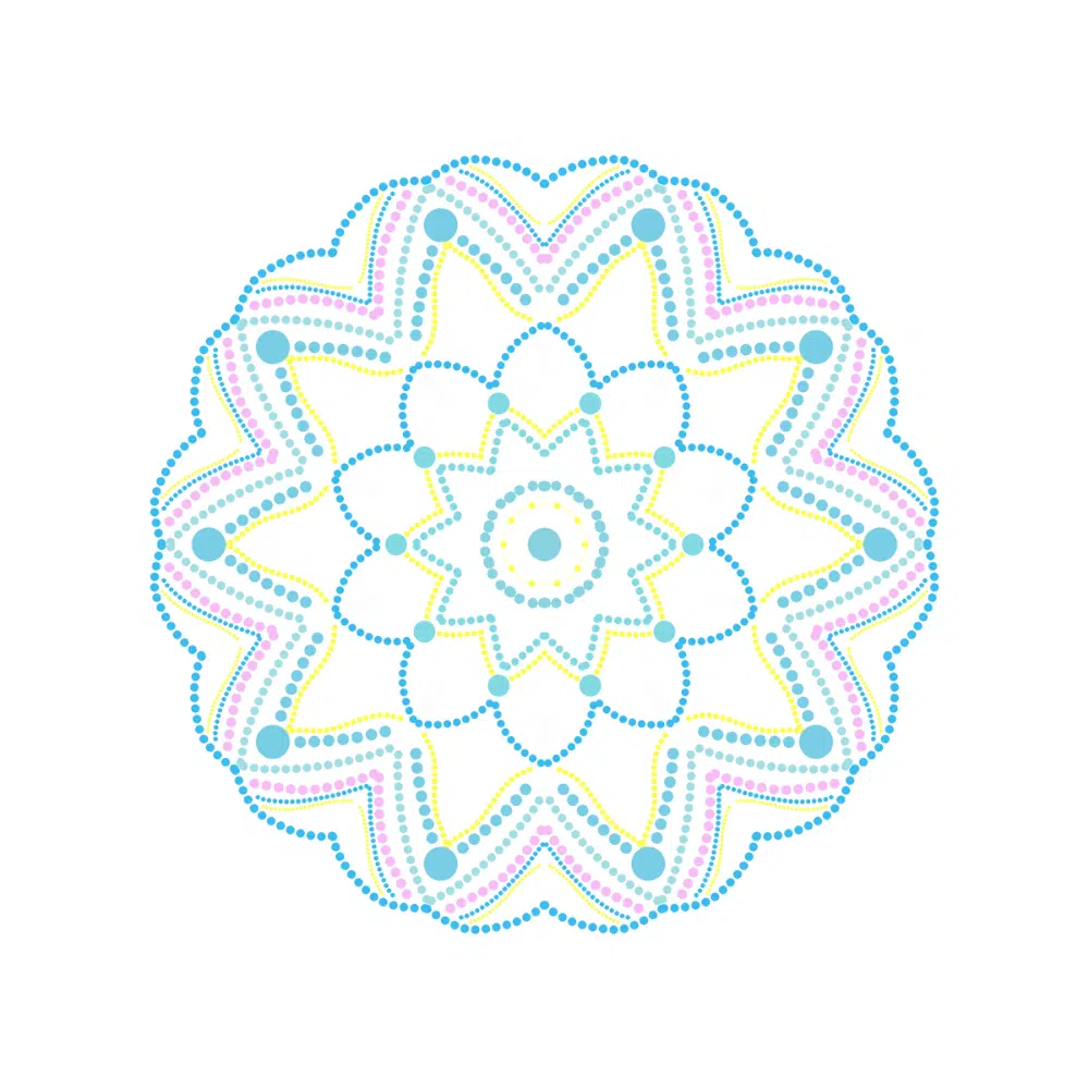 Kostenlose Mandala-Designs: Polka Dot