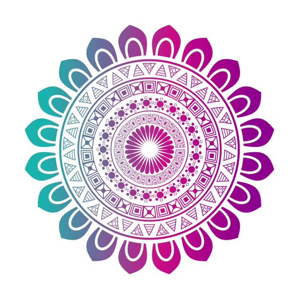 Diseños de mandala gratis: colorido sobre blanco