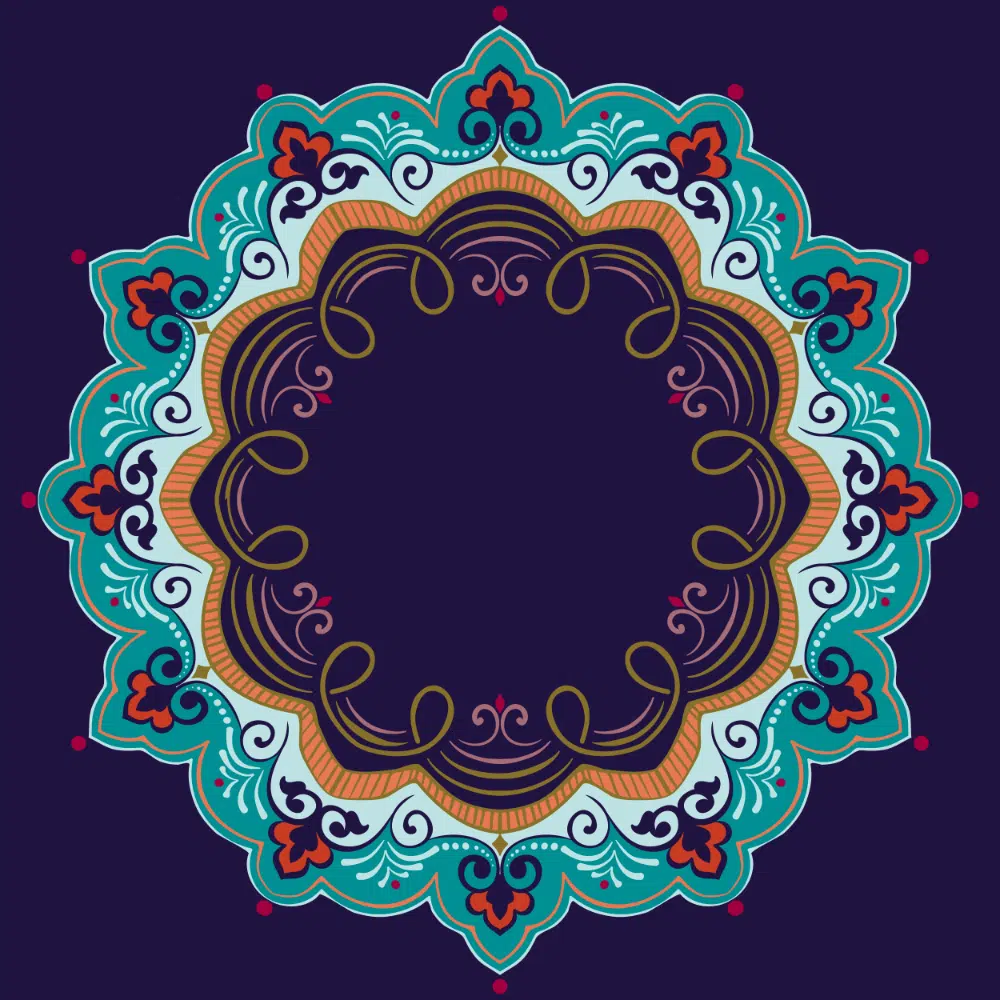 การออกแบบ Mandala ฟรี: Ornamental Round