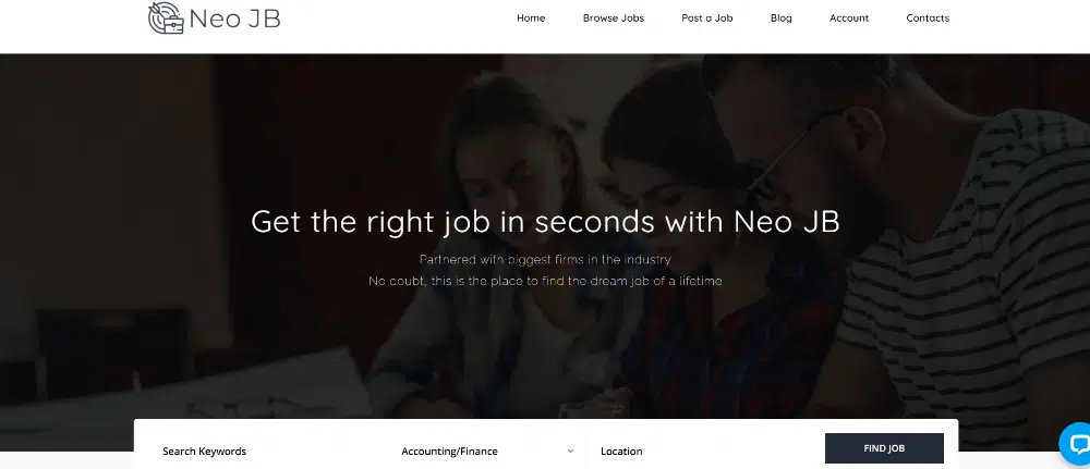 Cele mai bune teme WordPress pentru jobboard din 2021: NeoJB