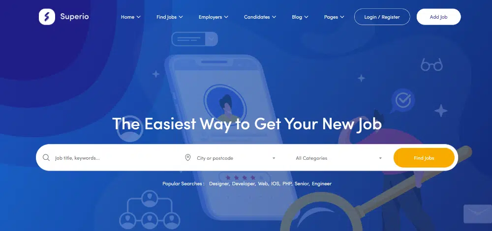 Beste Jobbörsen-WordPress-Themes von 2021: Superio