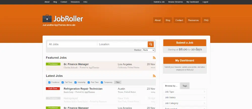 Cele mai bune teme WordPress pentru Job Board din 2021: Jobroller
