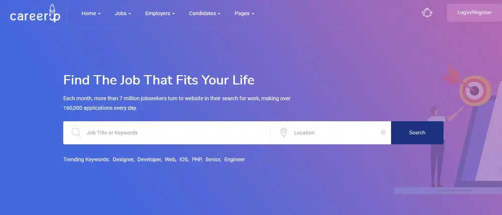 Beste WordPress-Themes für Jobbörsen von 2021: Careetup