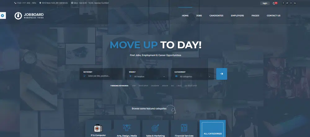 Cele mai bune teme WordPress pentru Job Board din 2021: InJob