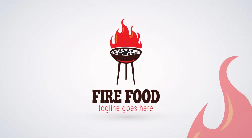 Modelli di logo alimentari altamente utili gratuiti: Fire Food