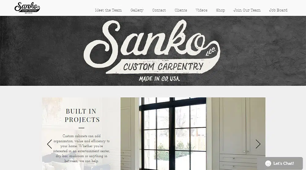 Exemple de site Web de meubles : www.sankollc.com