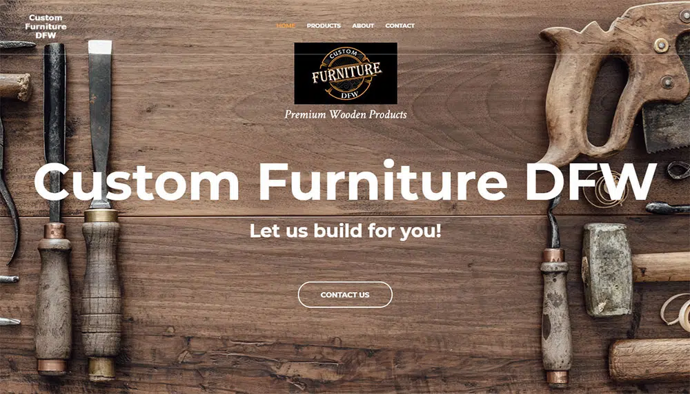 Sfaturi pentru crearea de site-uri web pentru mobilier: Exemplu de site web pentru mobilă Customfurnituredfw.com